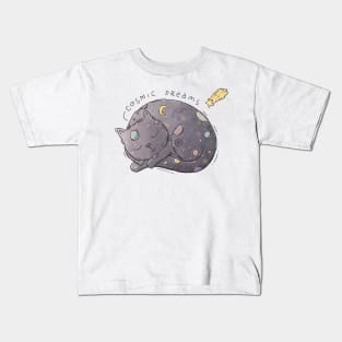 Cosmic Dreams Cat Kids T-Shirt